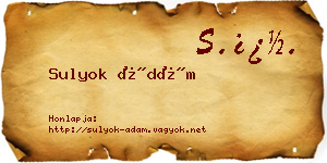 Sulyok Ádám névjegykártya