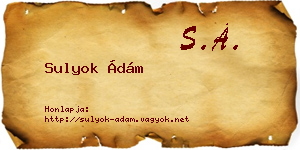Sulyok Ádám névjegykártya
